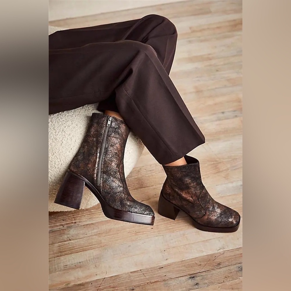 Free People Brown Heeled Boots